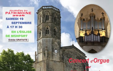 Concert musique classique orgue de 32 Montfort