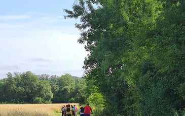 Visite guidée à vélo sur l'ancien sentier de halage le long de la Baïse