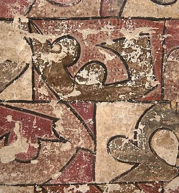 Découverte d'une ancienne demeure et de son décor peint