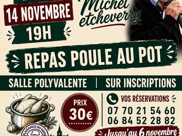 Repas dîner-spectacle avec Michel Etcheverry