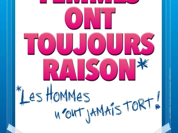 Les femmes ont toujours raison, les hommes n'ont jamais tort !
