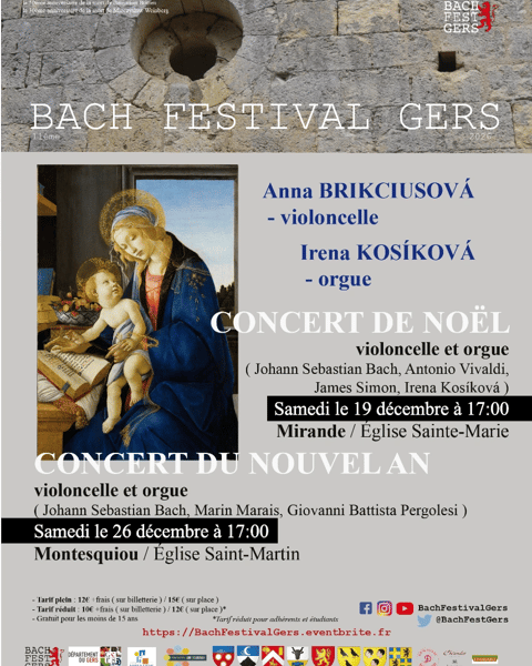 Concert du Nouvel An, violoncelle et orgue